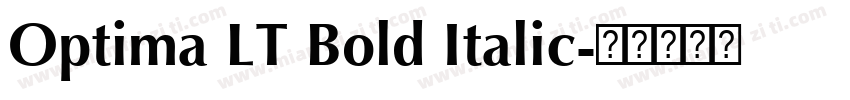 Optima LT Bold Italic字体转换